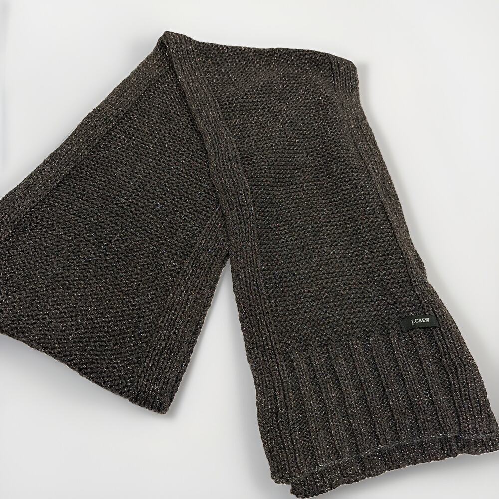 J CREW Charcoal Metallic Sparkle Scarf OS - EUC